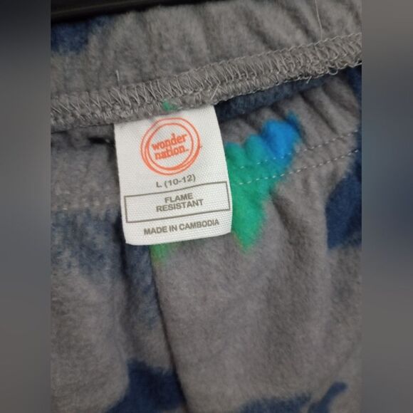 2 Wonder Nation Pajama Sets Long Sleeve Shirts Fleece Pants Size Large 10/12 - Picture 7 of 13